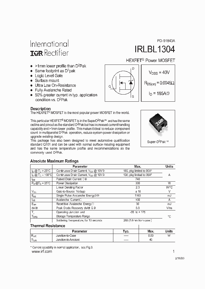 IRLBL1304_4138609.PDF Datasheet