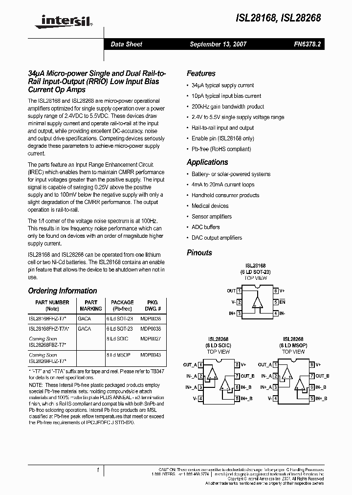 ISL28268_4153796.PDF Datasheet