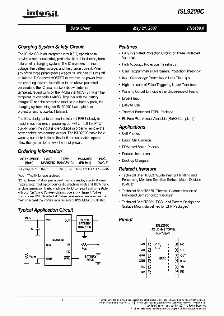 ISL9209CIRZ_4138895.PDF Datasheet