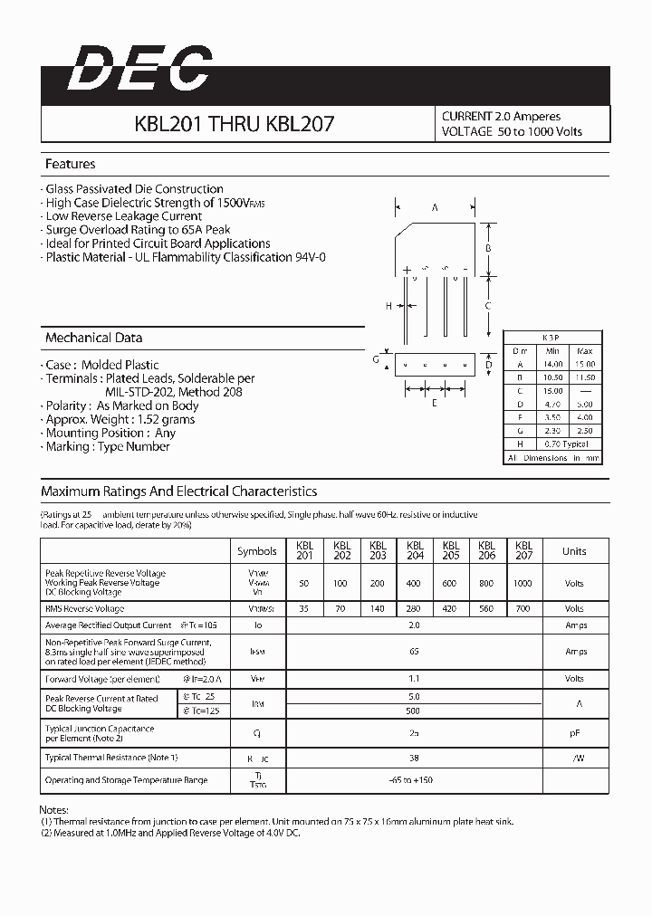 KBL201_4128986.PDF Datasheet