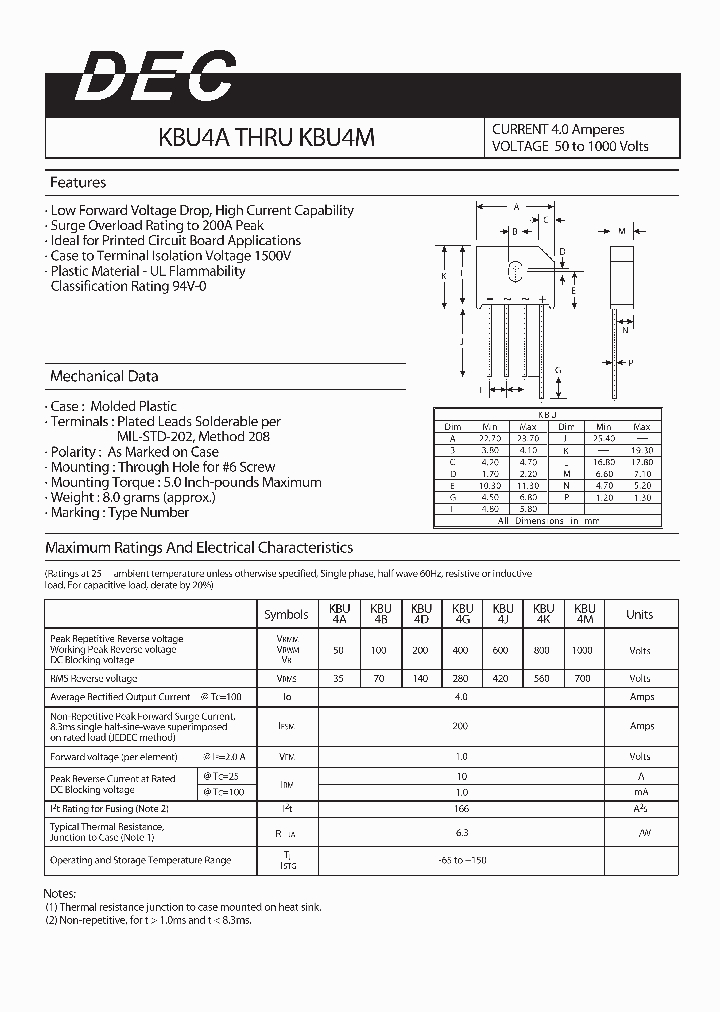 KBU4A_4144651.PDF Datasheet