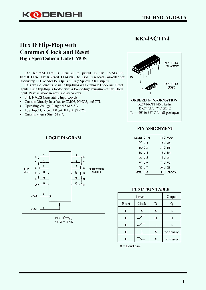 KK74ACT174D_4152612.PDF Datasheet