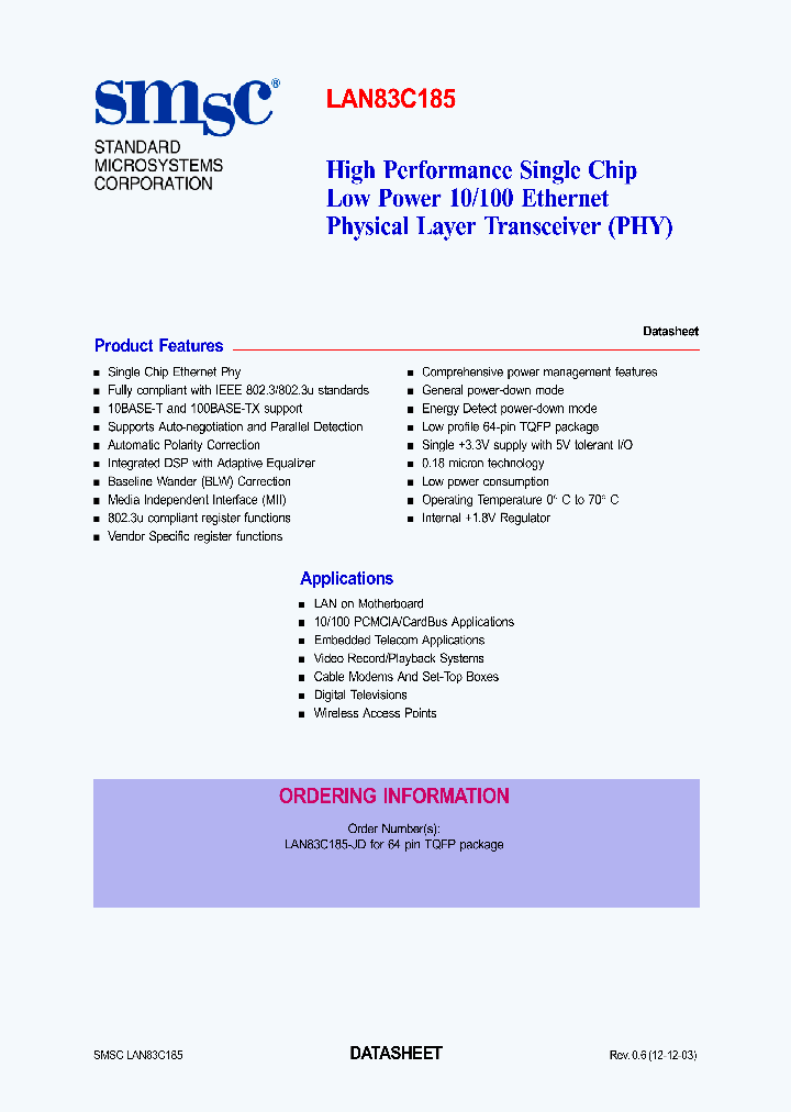 LAN83C185_4162883.PDF Datasheet