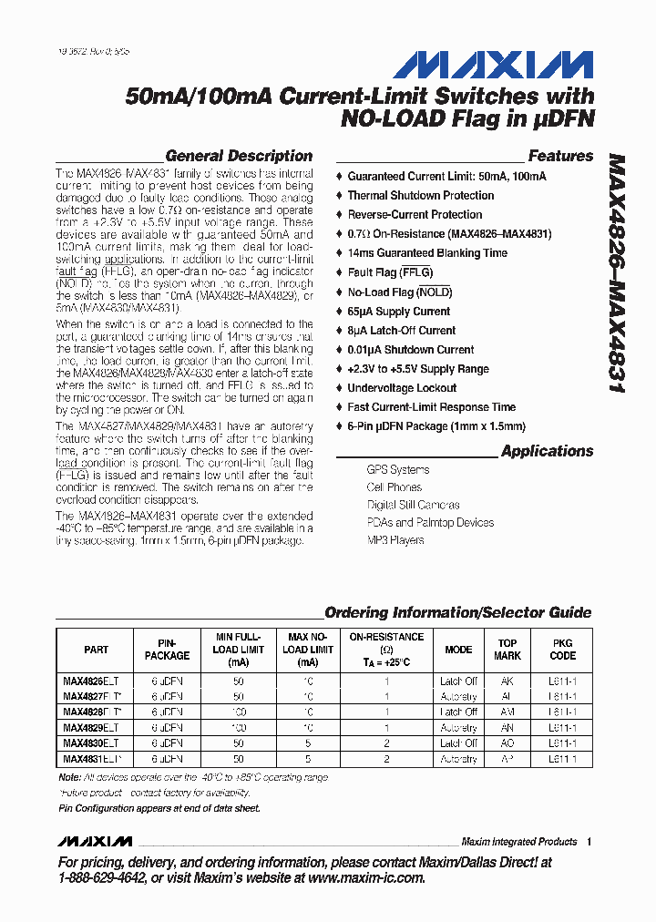 MAX4828ELT_4136401.PDF Datasheet