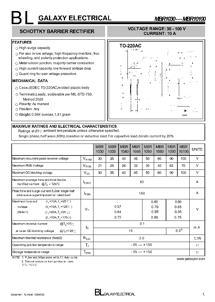 MBR1060_4117282.PDF Datasheet