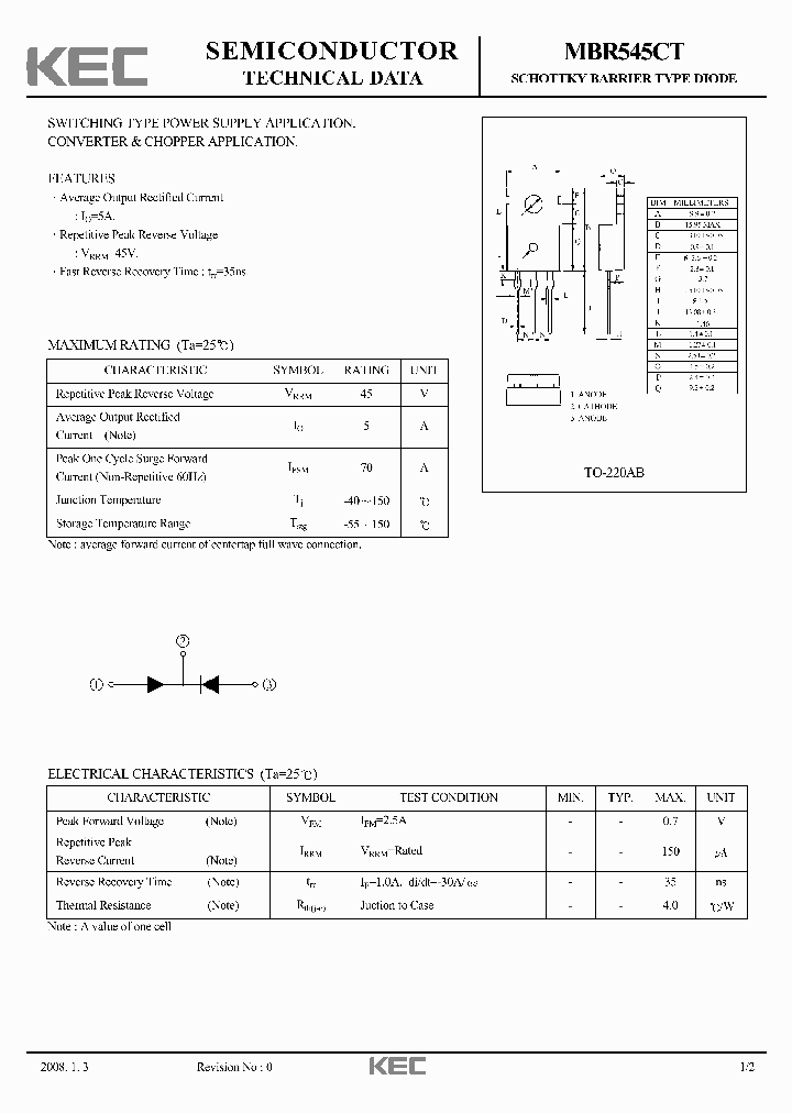 MBR545CT_4132110.PDF Datasheet