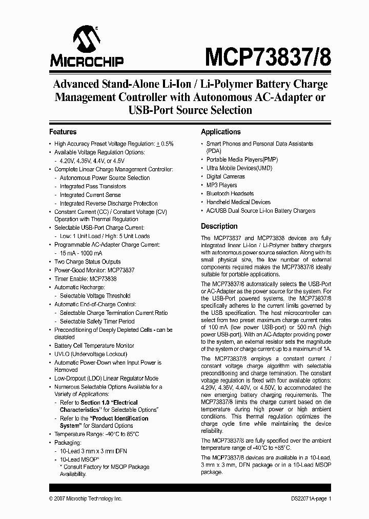 MCP73837TAMIMF_4132100.PDF Datasheet