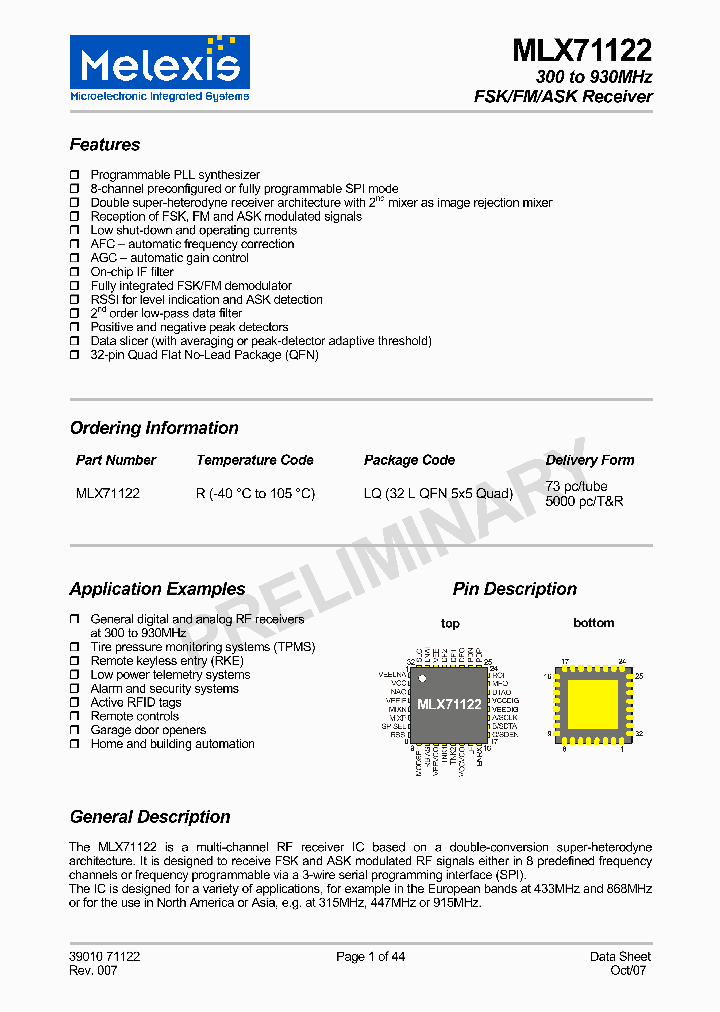 MLX71122_4141780.PDF Datasheet