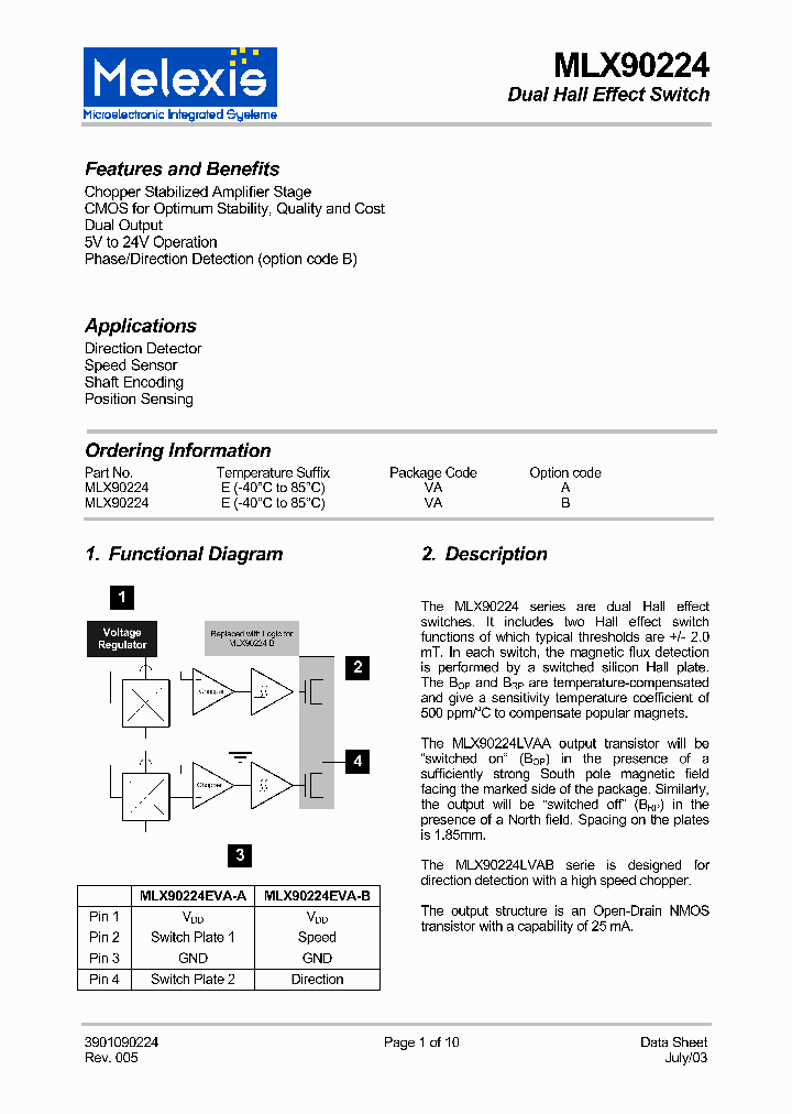 MLX90224_4152975.PDF Datasheet