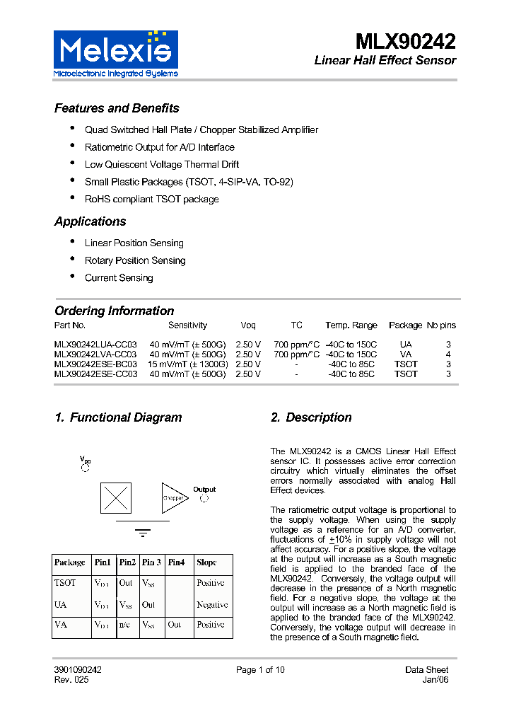 MLX90242_4111504.PDF Datasheet