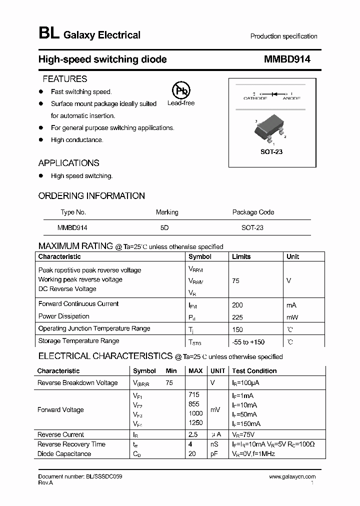 MMBD914_4152545.PDF Datasheet