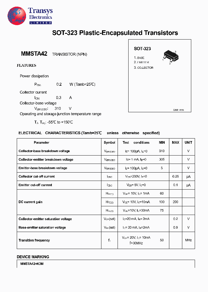 MMSTA42_4102624.PDF Datasheet