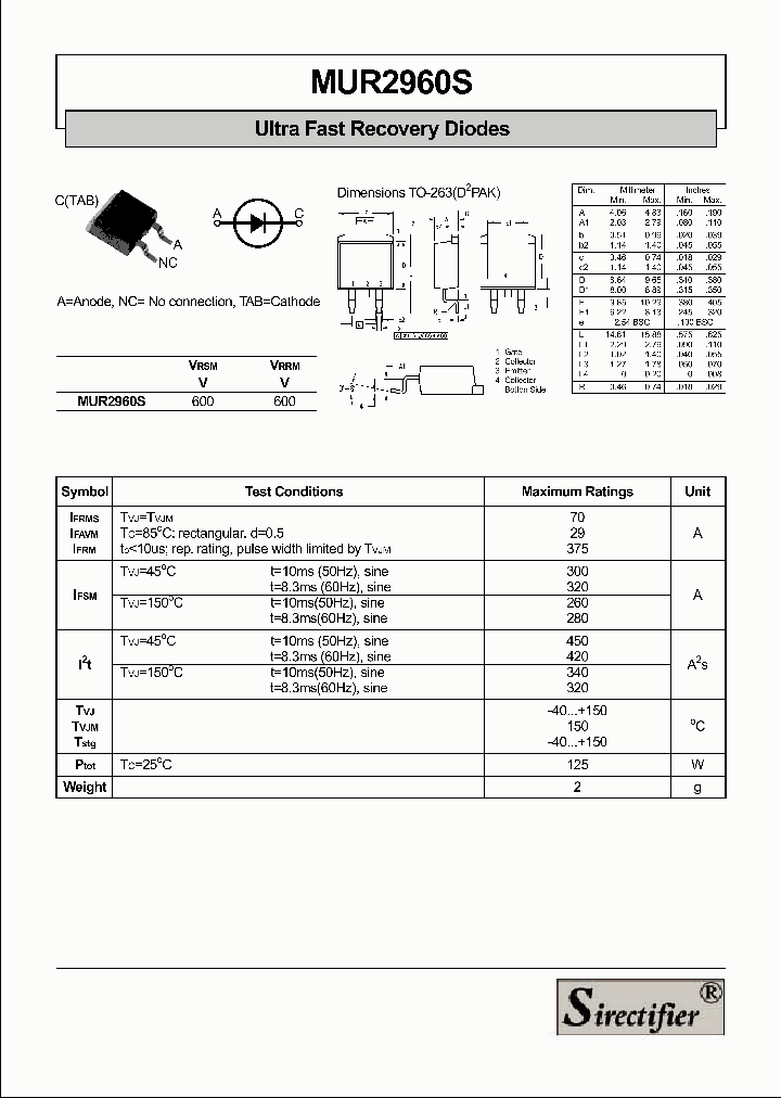 MUR2960S_4164873.PDF Datasheet