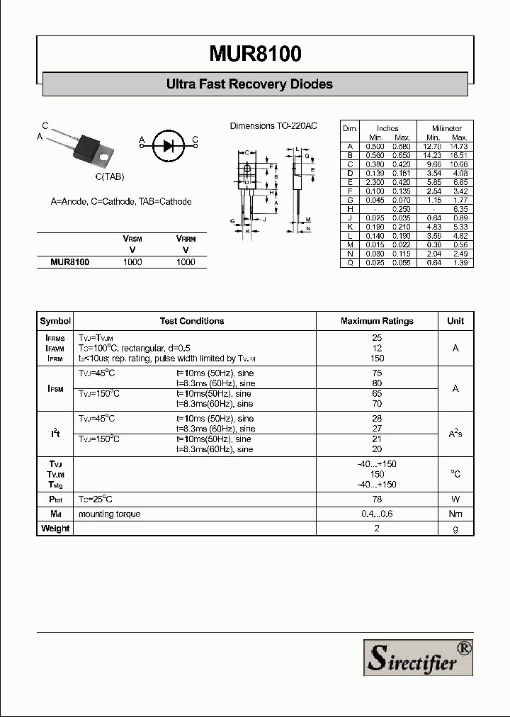 MUR8100_4115740.PDF Datasheet