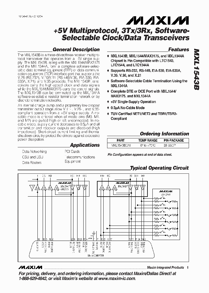 MXL1543BCAI_4118348.PDF Datasheet