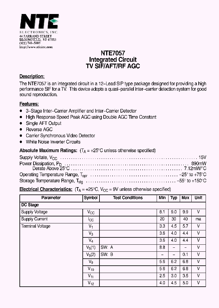 NTE7057_4119817.PDF Datasheet