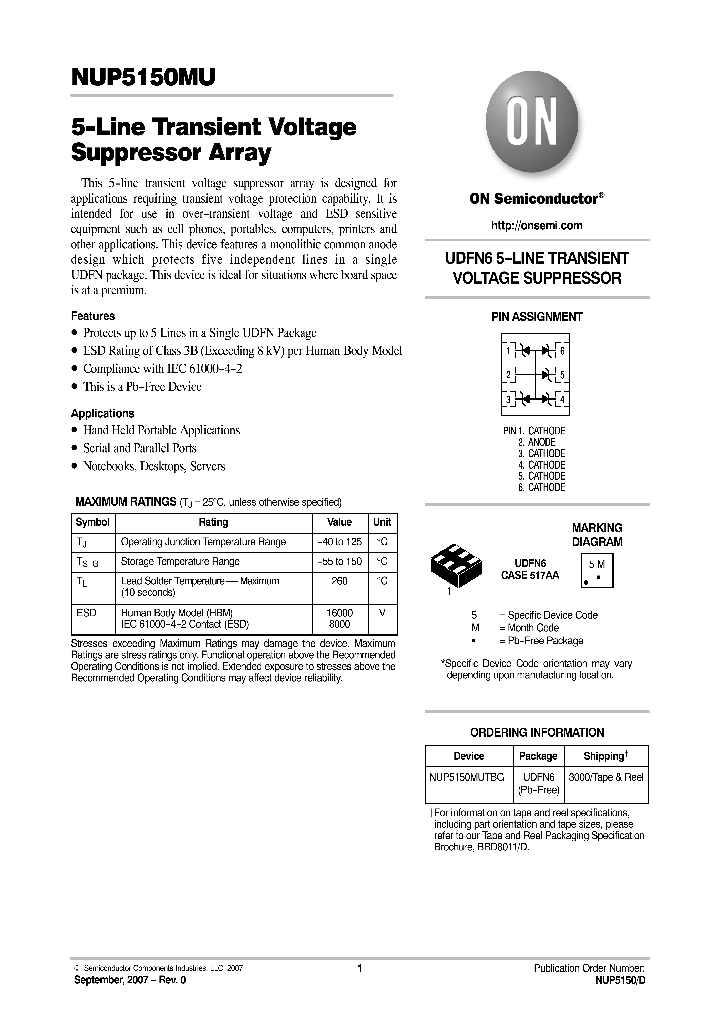 NUP5150MU_4113700.PDF Datasheet