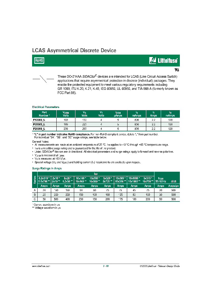P2500SL_4160178.PDF Datasheet