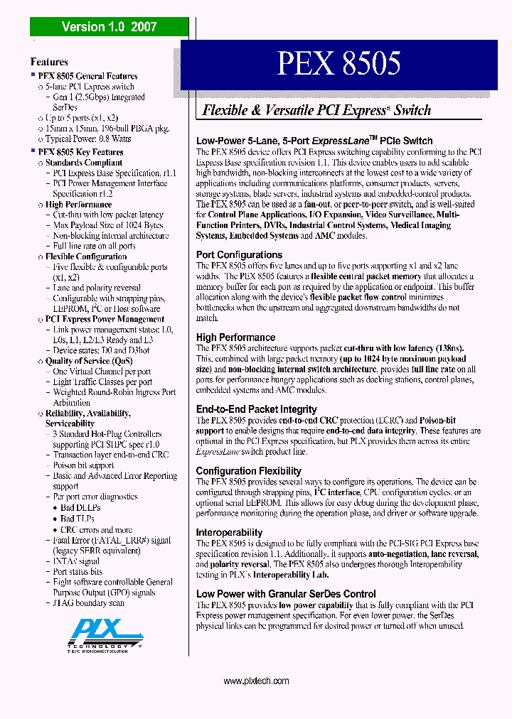 PEX8505_4114462.PDF Datasheet