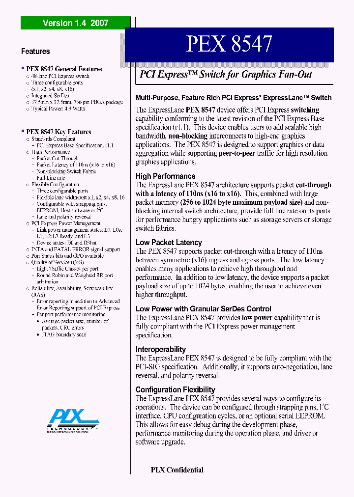 PEX8547-AARDK_4128100.PDF Datasheet