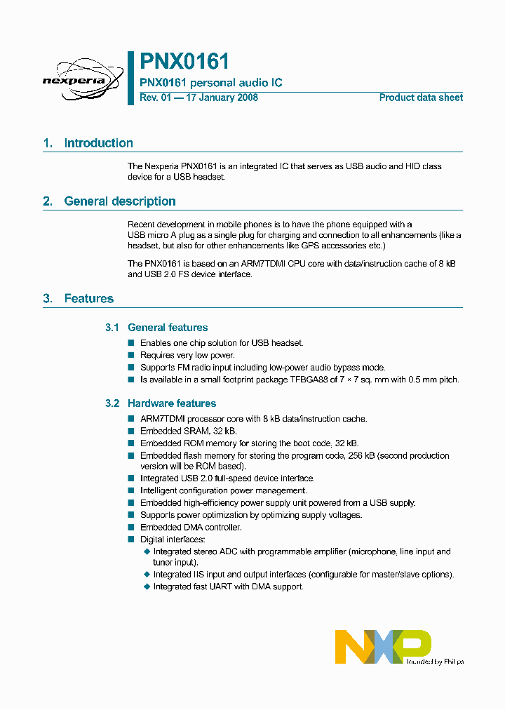 PNX0161_4116076.PDF Datasheet
