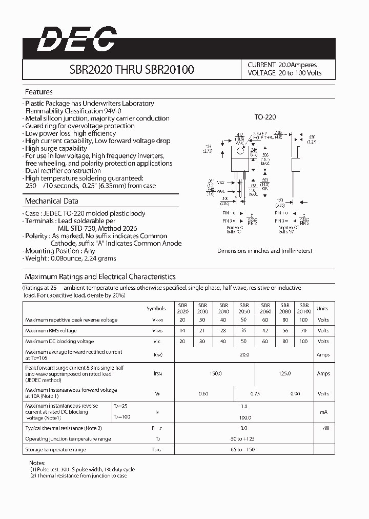 SBR2030_4138316.PDF Datasheet