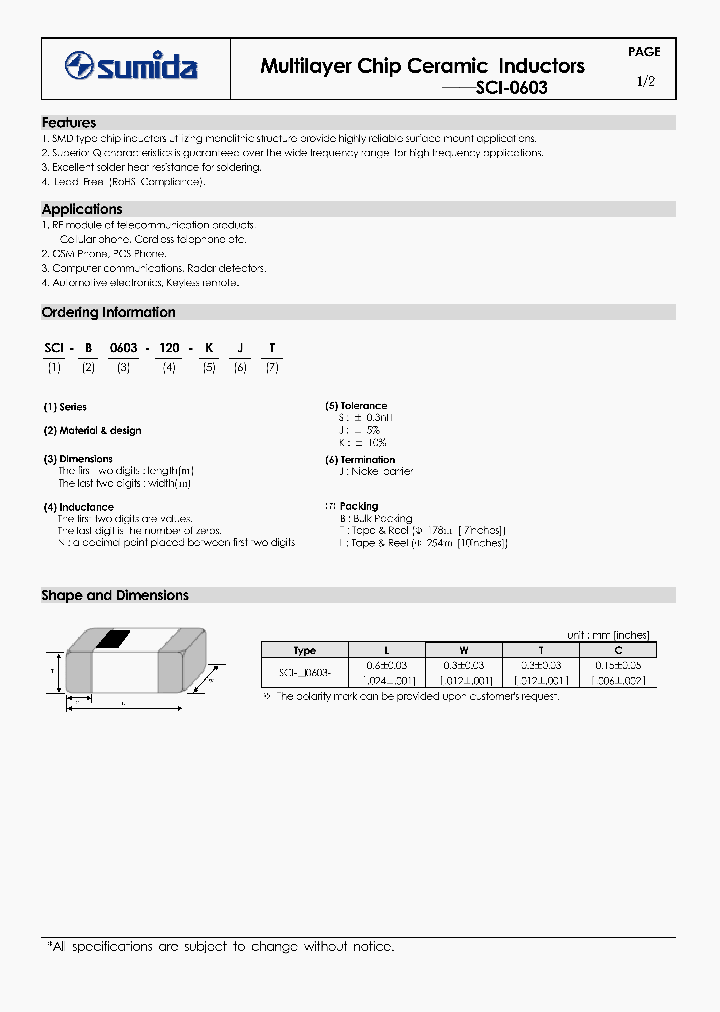 SCI-B0603-180_4137089.PDF Datasheet