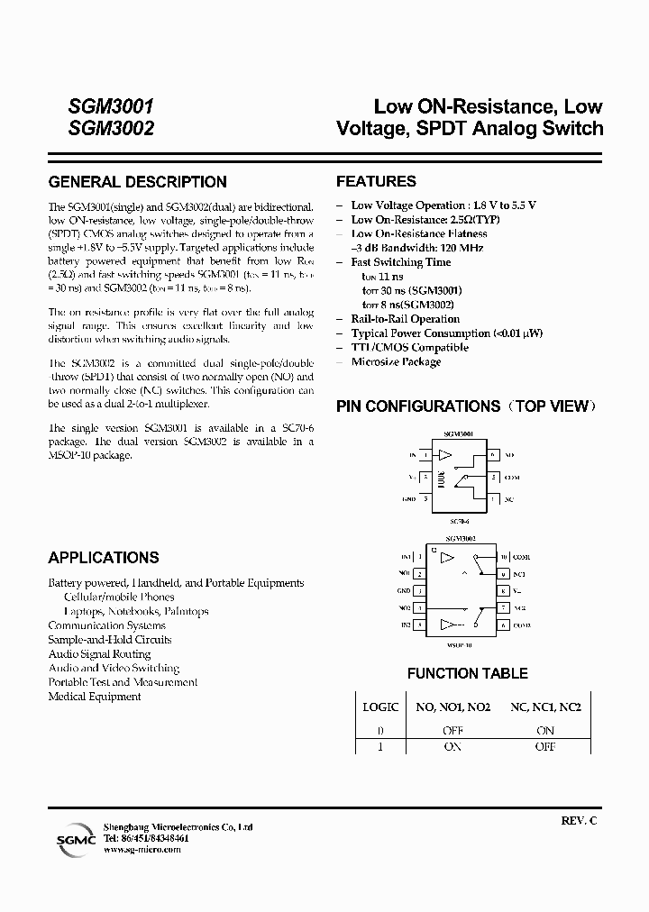 SGM3002XMS_4142625.PDF Datasheet