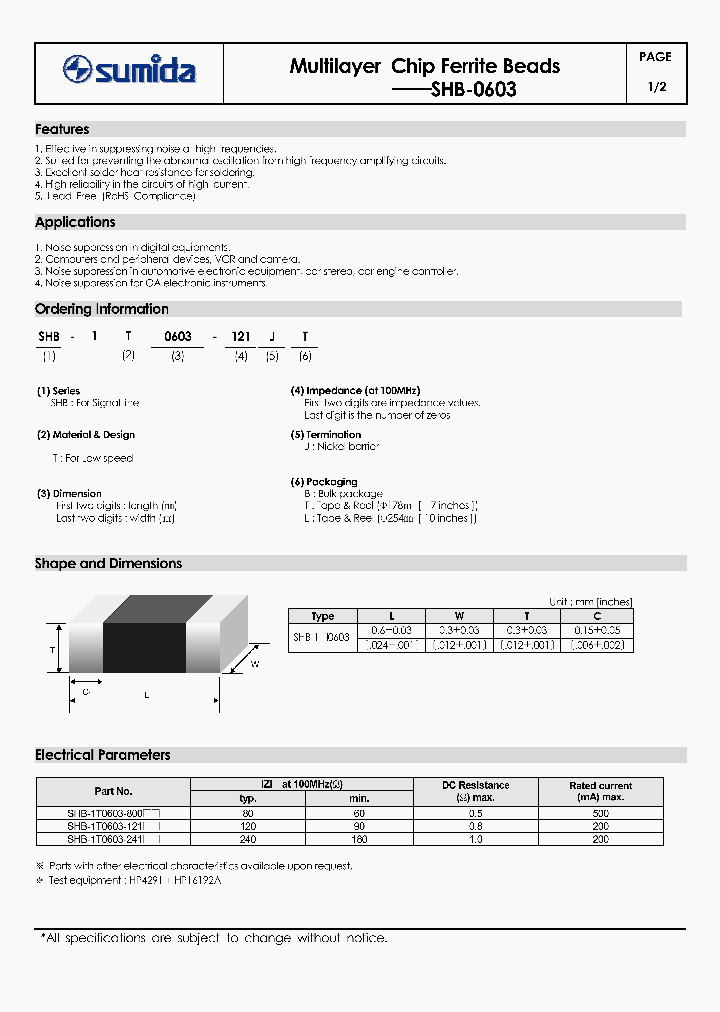 SHB-1T0603-800_4136989.PDF Datasheet