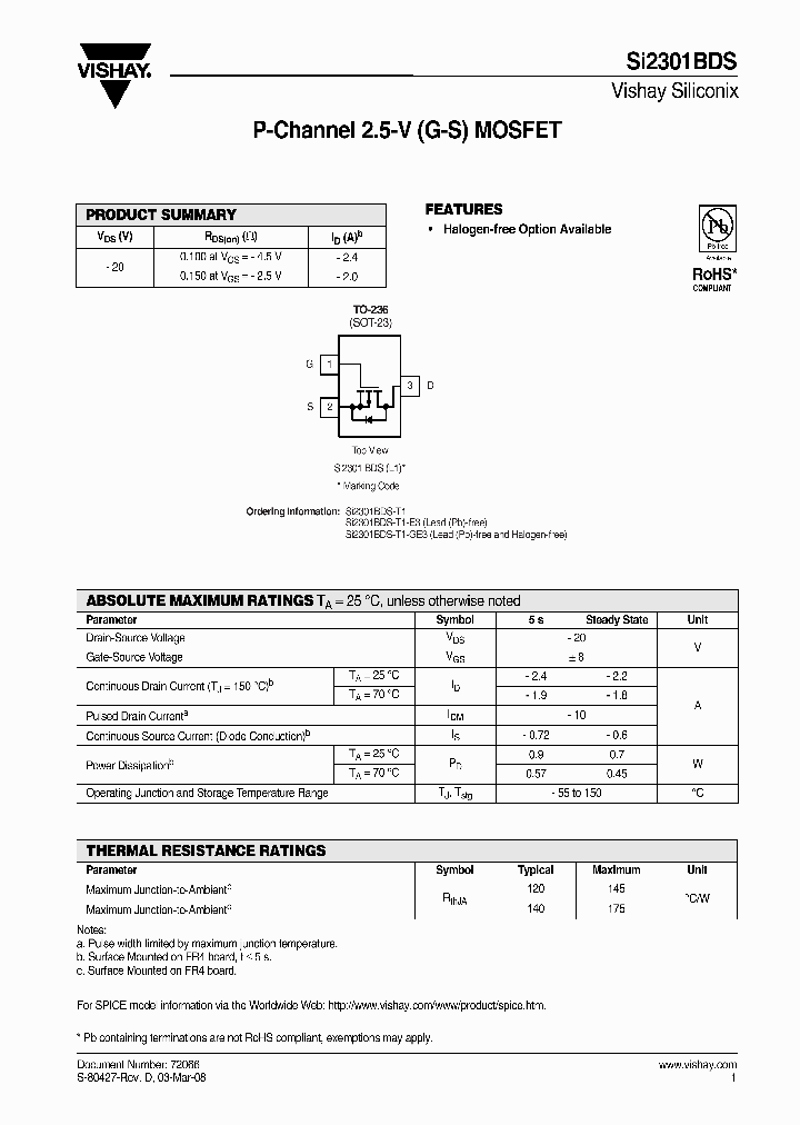 SI2301BDS08_4149729.PDF Datasheet