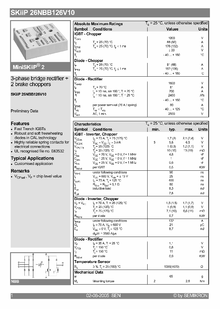 SKIIP26NBB126V10_4131636.PDF Datasheet