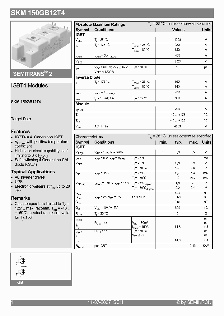 SKM150GB12T4_4115806.PDF Datasheet