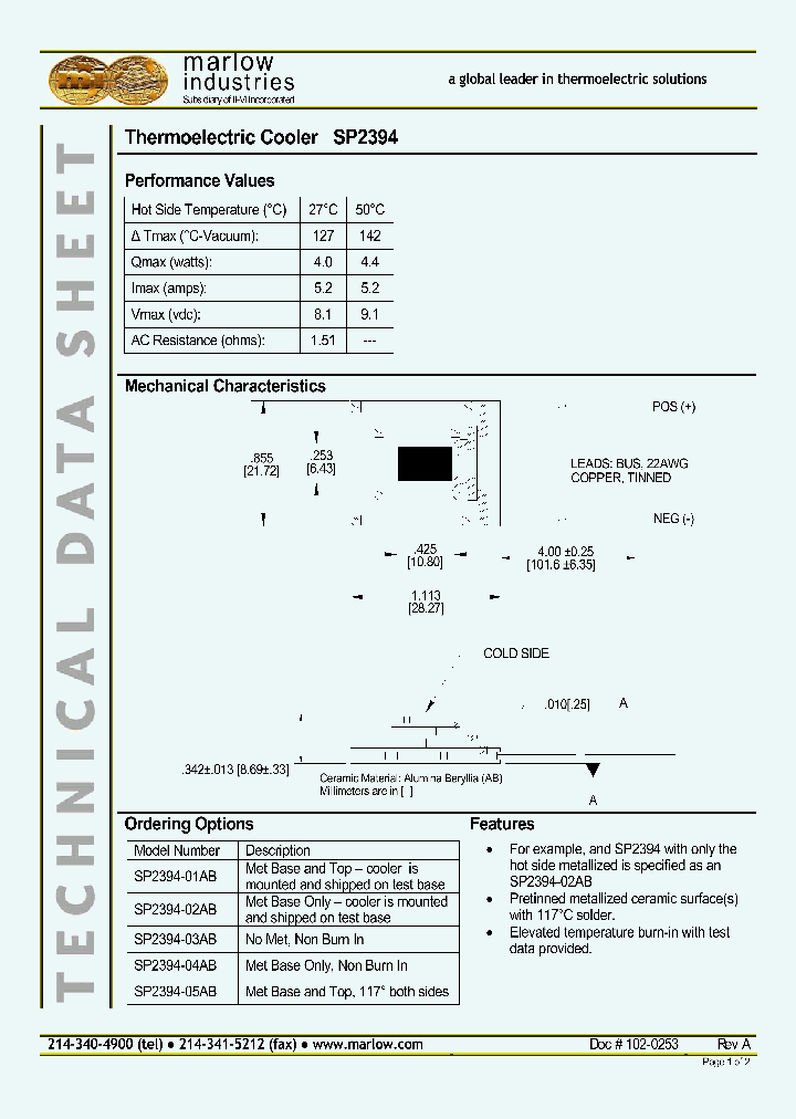 SP2394-03AB_4129287.PDF Datasheet