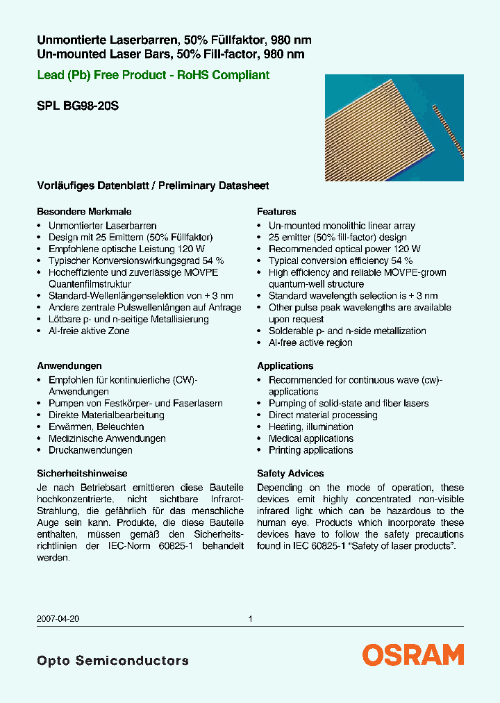 SPLBG98-20S_4114094.PDF Datasheet
