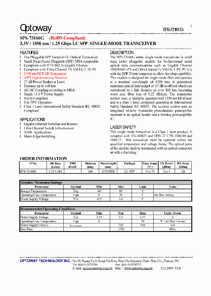 SPS-73160G_4124399.PDF Datasheet
