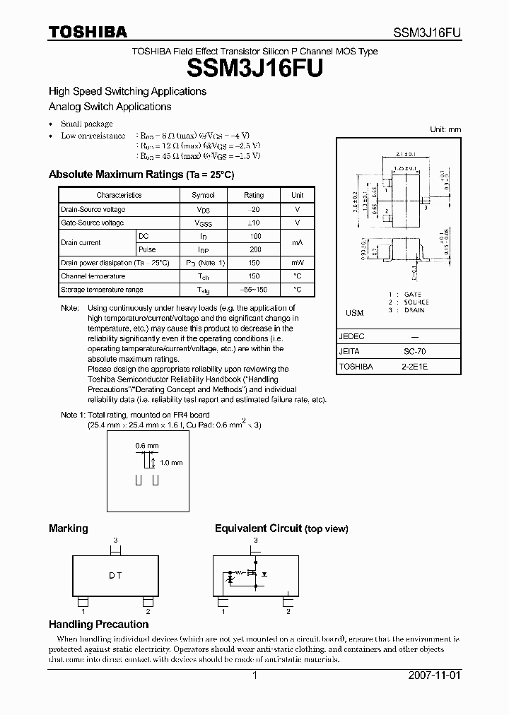 SSM3J16FU_4125462.PDF Datasheet