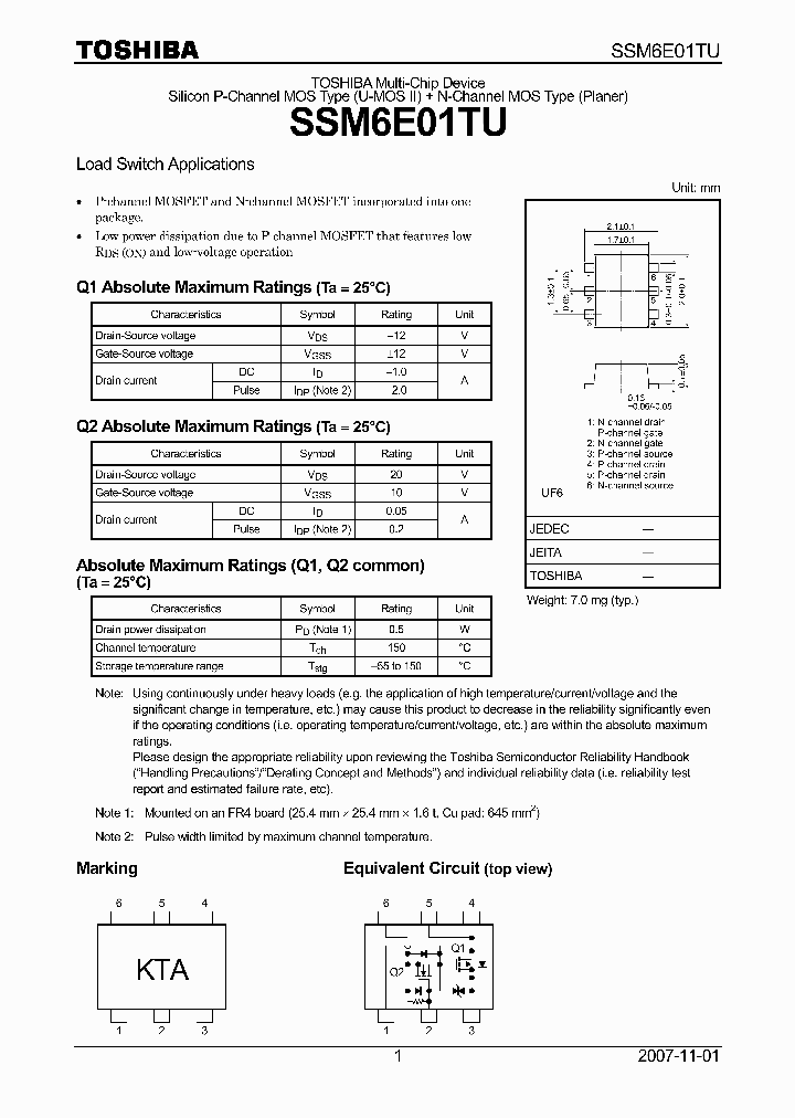SSM6E01TU07_4134807.PDF Datasheet