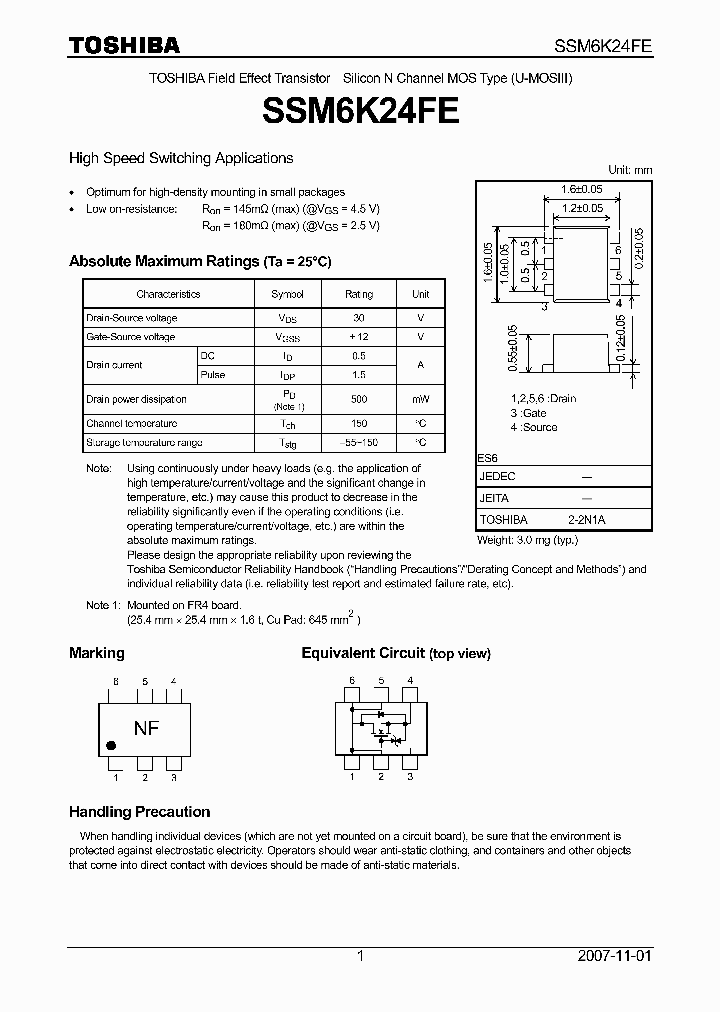 SSM6K24FE_4134784.PDF Datasheet