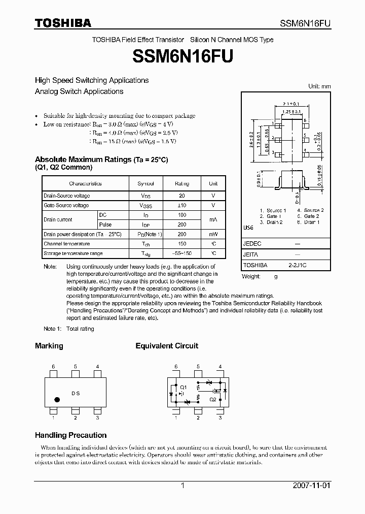 SSM6N16FU07_4134260.PDF Datasheet
