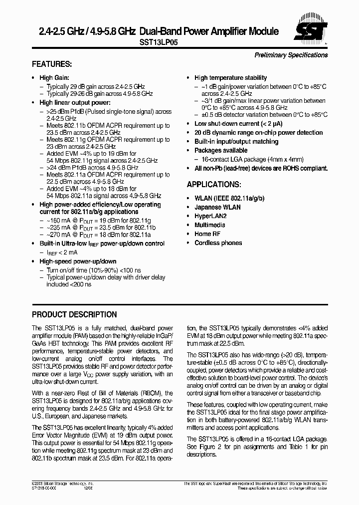 SST13LP05_4105445.PDF Datasheet