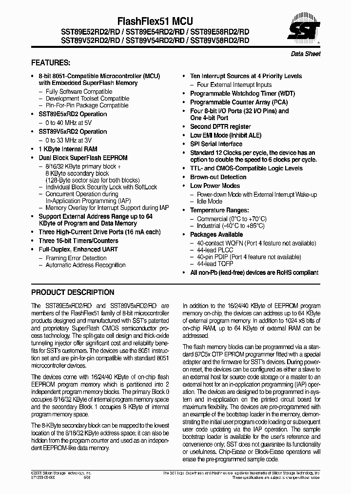 SST89E52RD206_4138496.PDF Datasheet
