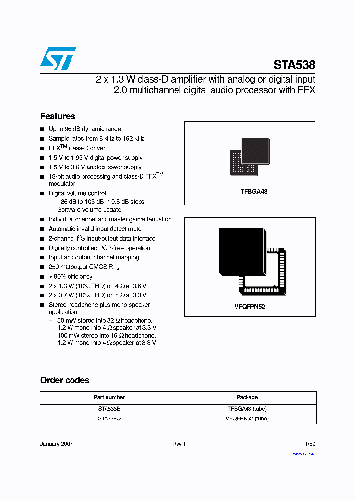 STA538_4125210.PDF Datasheet