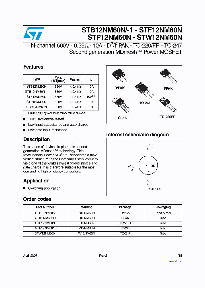 STP12NM60N_4121809.PDF Datasheet