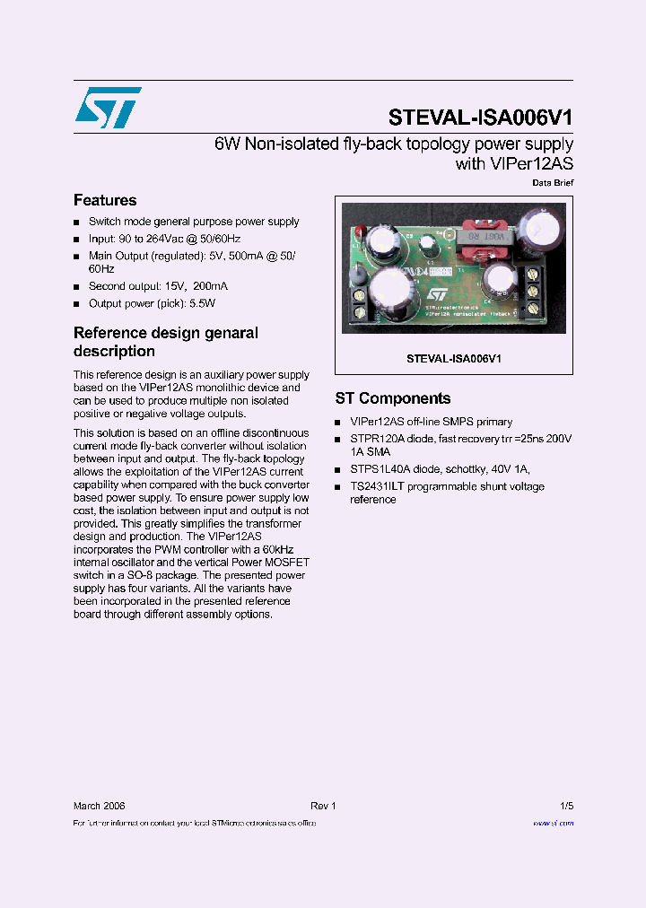 STEVAL-ISA006V1_4138587.PDF Datasheet