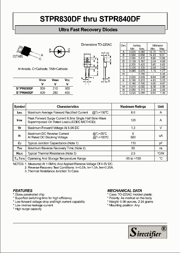 STPR830DF_4163920.PDF Datasheet