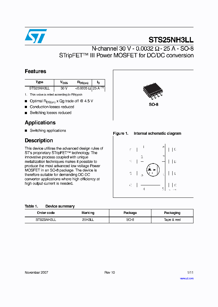STS25NH3LL07_4134766.PDF Datasheet