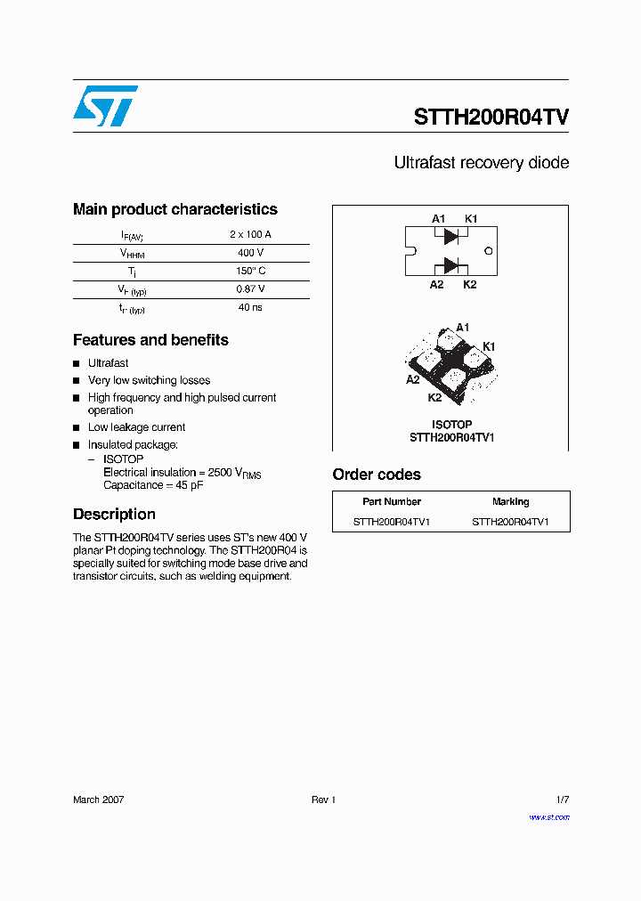 STTH200R04TV_4149652.PDF Datasheet