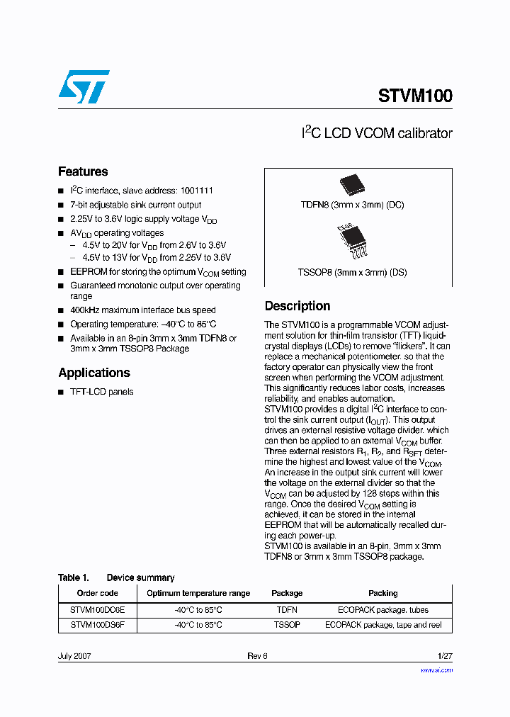STVM100DS6F_4123277.PDF Datasheet