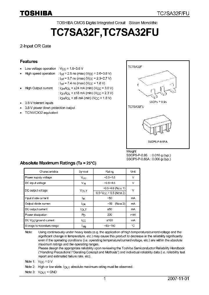 TC7SA32F_4133169.PDF Datasheet