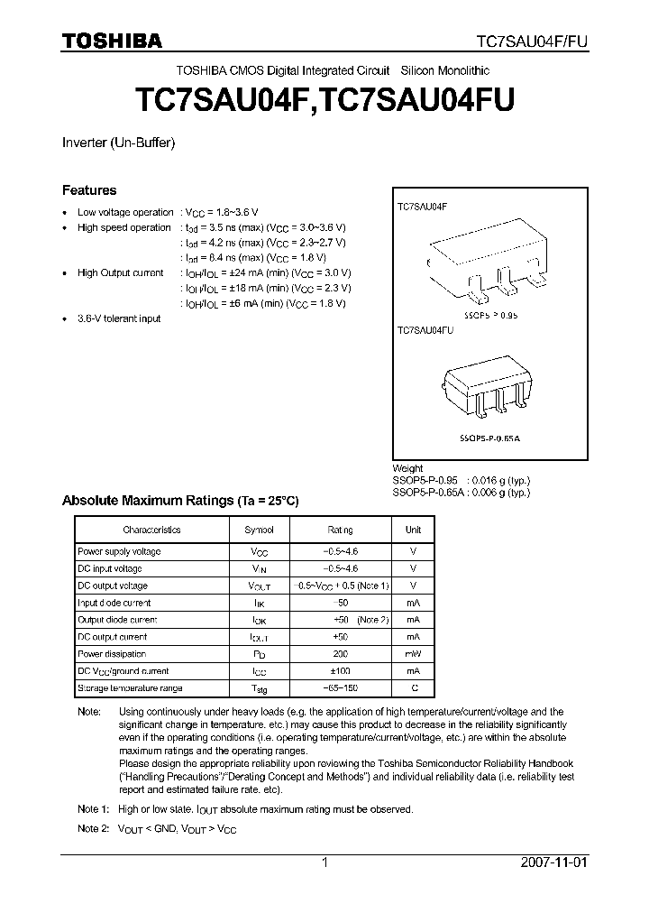 TC7SAU04F07_4133167.PDF Datasheet
